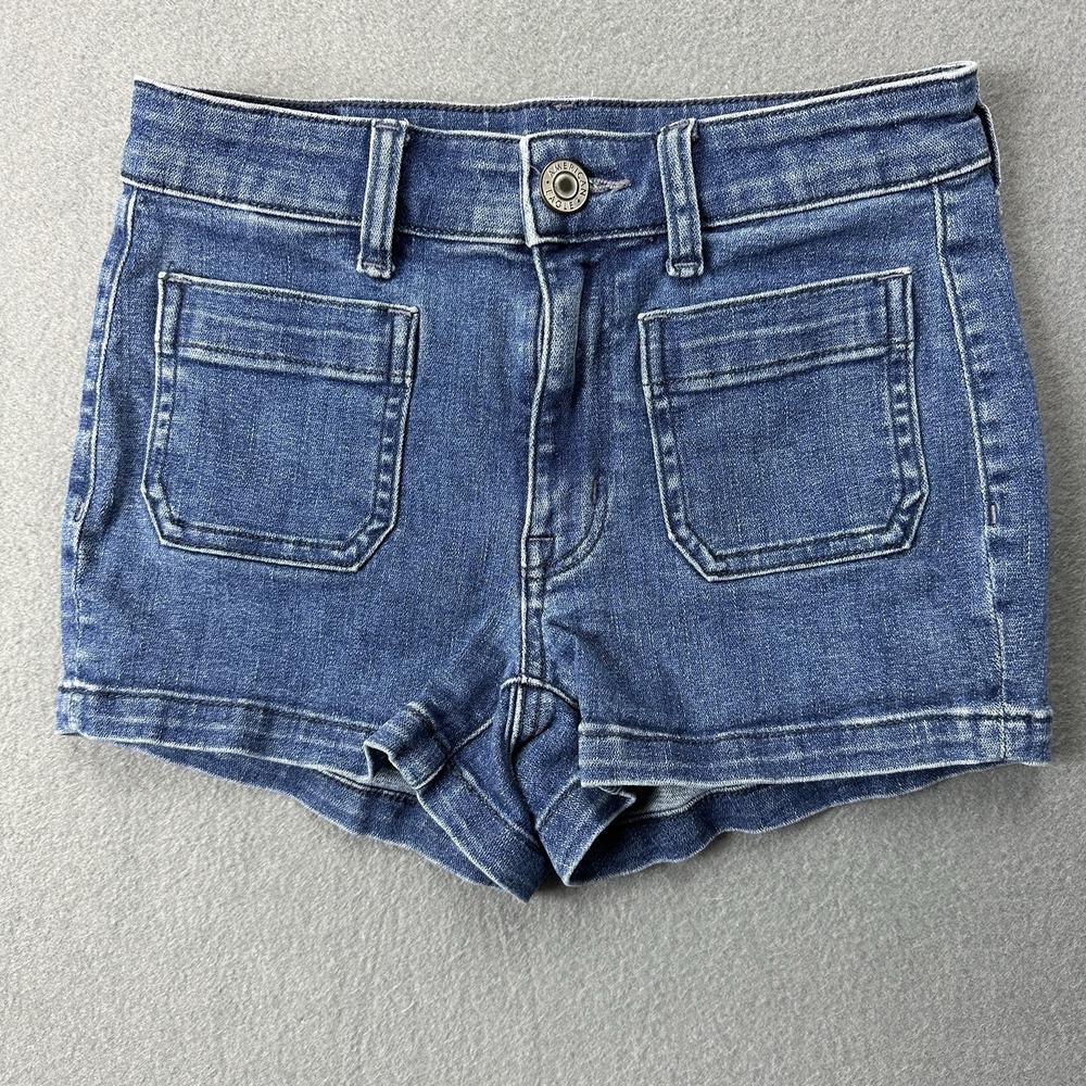 NWT American Eagle super stretch hi rise shortie sz‎ 0 pocket shorts juniors